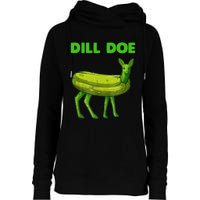 Funny Dill Doe Women Deer Green Dill Pickle Veggie Lover Womens Funnel Neck Pullover Hood