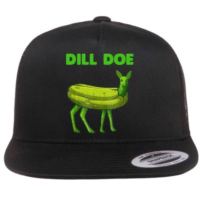 Funny Dill Doe Women Deer Green Dill Pickle Veggie Lover Flatbill Hat