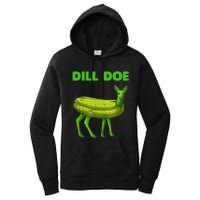 Funny Dill Doe Women Deer Green Dill Pickle Veggie Lover Women's Pullover Hoodie