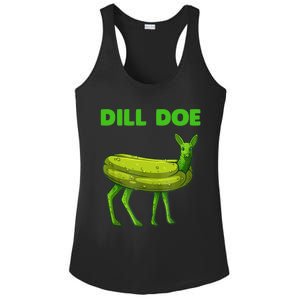 Funny Dill Doe Women Deer Green Dill Pickle Veggie Lover Ladies PosiCharge Competitor Racerback Tank