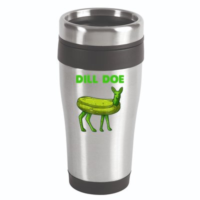 Funny Dill Doe Women Deer Green Dill Pickle Veggie Lover 16oz Travel Tumbler