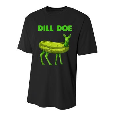 Funny Dill Doe Women Deer Green Dill Pickle Veggie Lover Youth Performance Sprint T-Shirt