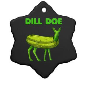 Funny Dill Doe Women Deer Green Dill Pickle Veggie Lover Ceramic Star Ornament