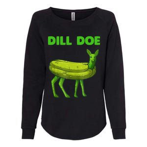 Funny Dill Doe Women Deer Green Dill Pickle Veggie Lover Womens California Wash Sweatshirt