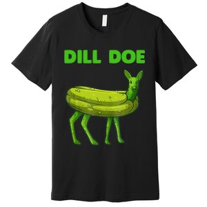 Funny Dill Doe Women Deer Green Dill Pickle Veggie Lover Premium T-Shirt