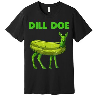 Funny Dill Doe Women Deer Green Dill Pickle Veggie Lover Premium T-Shirt