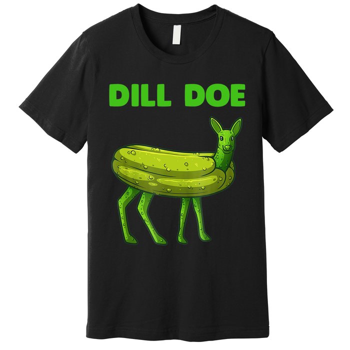 Funny Dill Doe Women Deer Green Dill Pickle Veggie Lover Premium T-Shirt