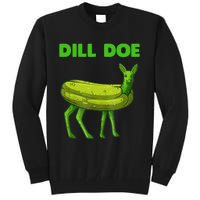 Funny Dill Doe Women Deer Green Dill Pickle Veggie Lover Tall Sweatshirt