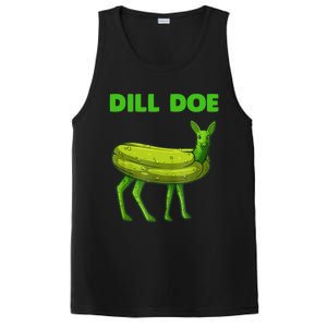 Funny Dill Doe Women Deer Green Dill Pickle Veggie Lover PosiCharge Competitor Tank