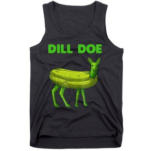 Funny Dill Doe Women Deer Green Dill Pickle Veggie Lover Tank Top