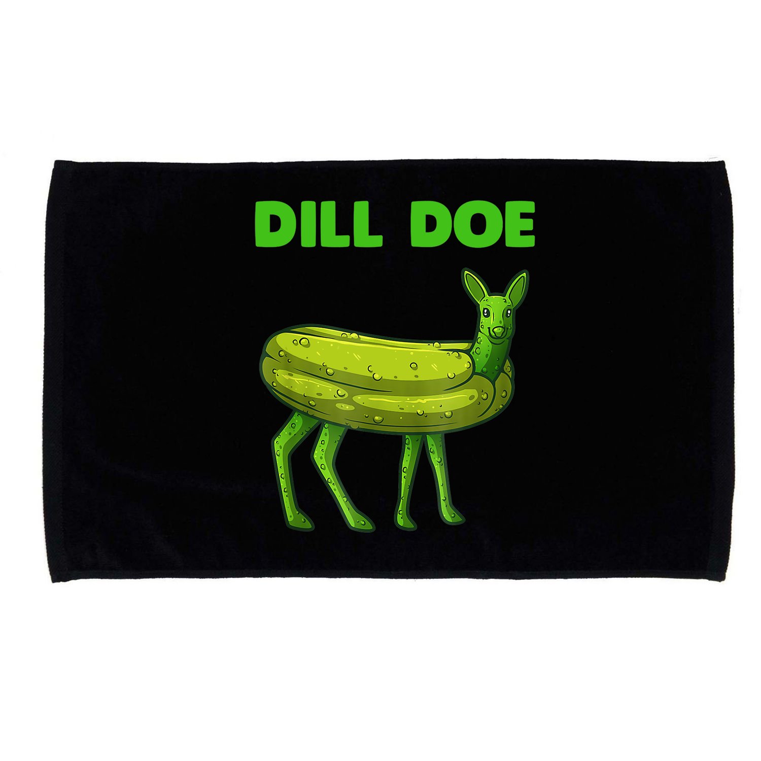Funny Dill Doe Women Deer Green Dill Pickle Veggie Lover Microfiber Hand Towel