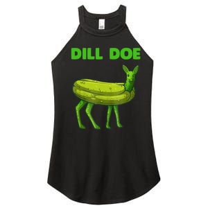 Funny Dill Doe Women Deer Green Dill Pickle Veggie Lover Women's Perfect Tri Rocker Tank