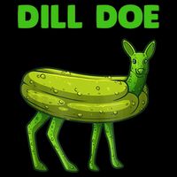 Funny Dill Doe Women Deer Green Dill Pickle Veggie Lover Kids Hoodie