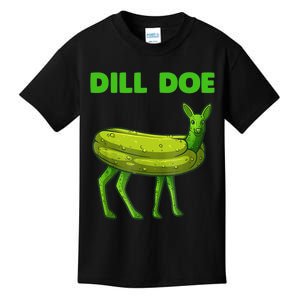 Funny Dill Doe Women Deer Green Dill Pickle Veggie Lover Kids T-Shirt