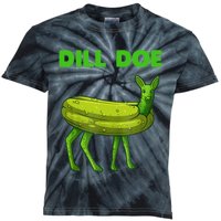 Funny Dill Doe Women Deer Green Dill Pickle Veggie Lover Kids Tie-Dye T-Shirt