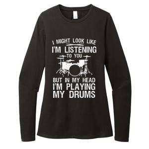 Funny Drummer Design Drumline Drumming Drummer Womens CVC Long Sleeve Shirt