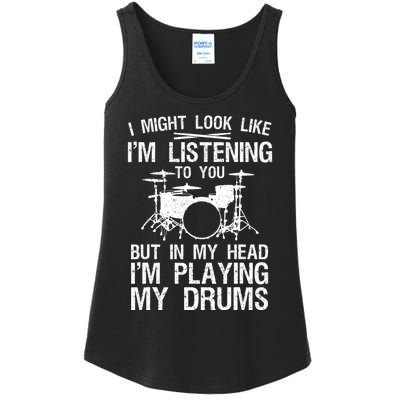 Funny Drummer Design Drumline Drumming Drummer Ladies Essential Tank