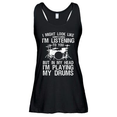 Funny Drummer Design Drumline Drumming Drummer Ladies Essential Flowy Tank