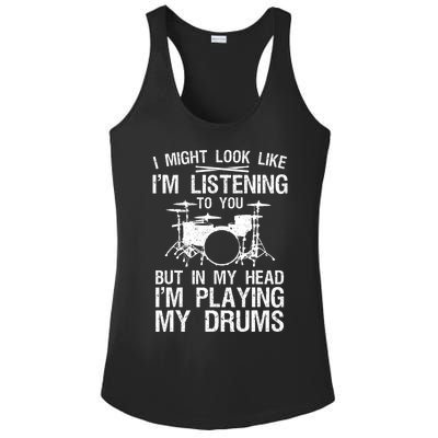 Funny Drummer Design Drumline Drumming Drummer Ladies PosiCharge Competitor Racerback Tank