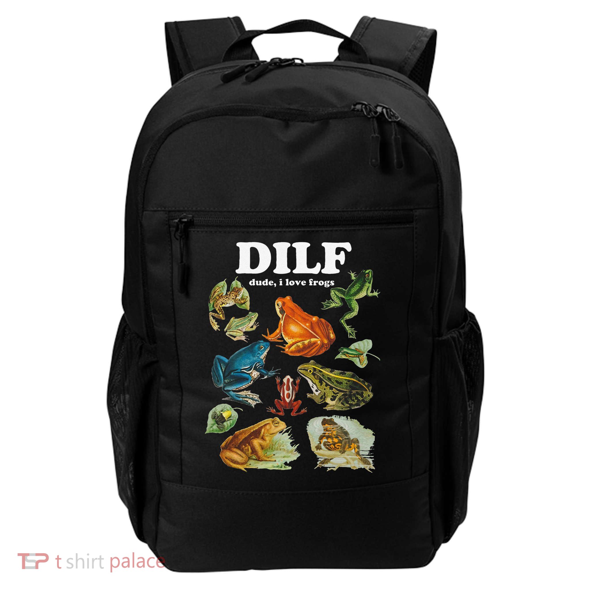 Funny DILF Damn I Love Frogs Cottagecore Aesthetic Backpack