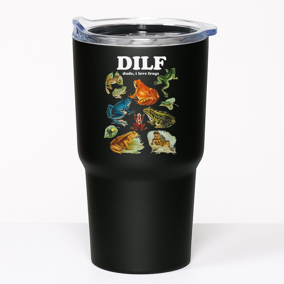 Funny DILF Damn I Love Frogs Cottagecore Aesthetic Tumbler