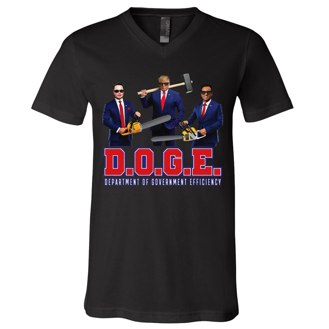 Funny D.O.G.E. (Department Of Government Efficiency) Doge Gift V-Neck T-Shirt
