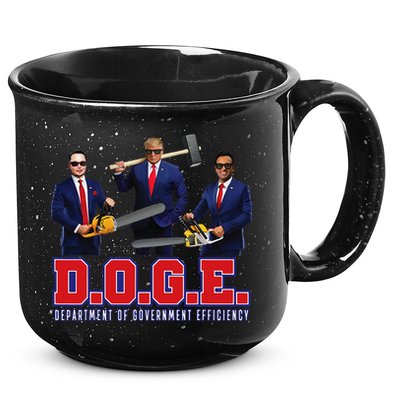 Funny D.O.G.E. (Department Of Government Efficiency) Doge Gift 15oz Campfire Ceramic Mug
