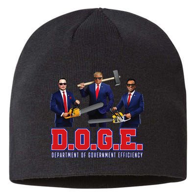 Funny D.O.G.E. (Department Of Government Efficiency) Doge Gift Sustainable Beanie