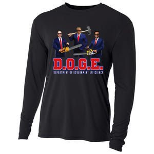 Funny D.O.G.E. (Department Of Government Efficiency) Doge Gift Cooling Performance Long Sleeve Crew