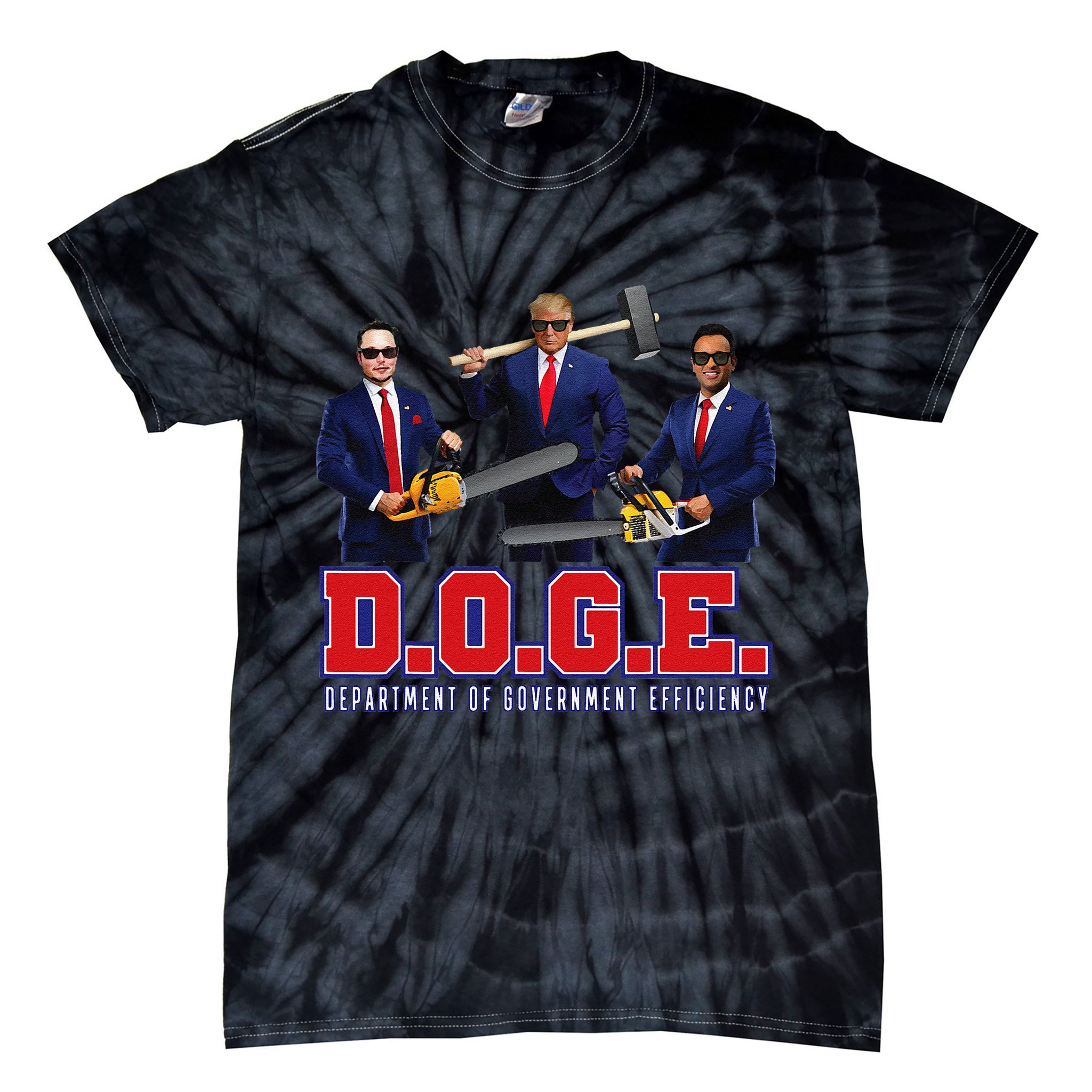 Funny D.O.G.E. (Department Of Government Efficiency) Doge Gift Tie-Dye T-Shirt