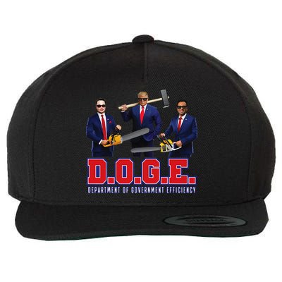 Funny D.O.G.E. (Department Of Government Efficiency) Doge Gift Wool Snapback Cap