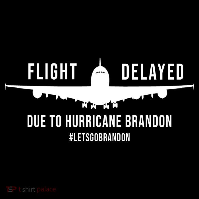 Flight Delayed Due To Hurricane Brandon #LetsGoBrandon Impact Tech Backpack