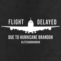 Flight Delayed Due To Hurricane Brandon #LetsGoBrandon Microfiber Hand Towel