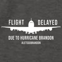 Flight Delayed Due To Hurricane Brandon #LetsGoBrandon Vector Backpack