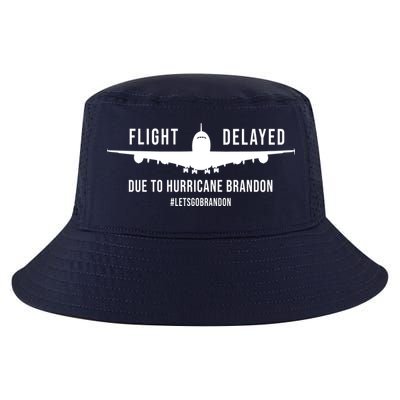 Flight Delayed Due To Hurricane Brandon #LetsGoBrandon Cool Comfort Performance Bucket Hat