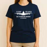 Flight Delayed Due To Hurricane Brandon #LetsGoBrandon T-Shirt