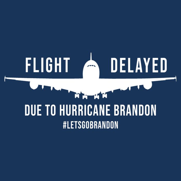Flight Delayed Due To Hurricane Brandon #LetsGoBrandon T-Shirt