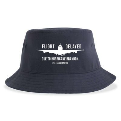 Flight Delayed Due To Hurricane Brandon #LetsGoBrandon Sustainable Bucket Hat