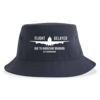 Flight Delayed Due To Hurricane Brandon #LetsGoBrandon Sustainable Bucket Hat