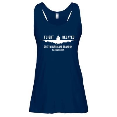 Flight Delayed Due To Hurricane Brandon #LetsGoBrandon Ladies Essential Flowy Tank