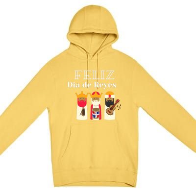 Feliz Día De Los Reyes Dominicanos Premium Pullover Hoodie