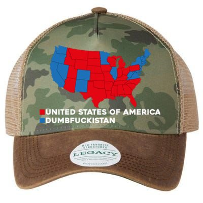 Funny Dumbfuckistan Election Map United States Of America Dumbfuckistan Legacy Tie Dye Trucker Hat