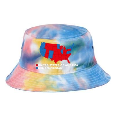 Funny Dumbfuckistan Election Map United States Of America Dumbfuckistan Tie Dye Newport Bucket Hat