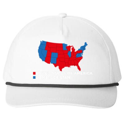 Funny Dumbfuckistan Election Map United States Of America Dumbfuckistan Snapback Five-Panel Rope Hat