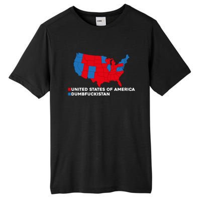 Funny Dumbfuckistan Election Map United States Of America Dumbfuckistan Tall Fusion ChromaSoft Performance T-Shirt