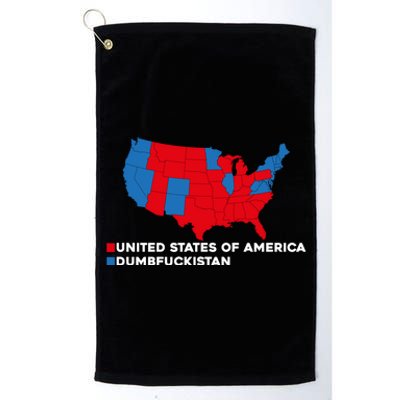 Funny Dumbfuckistan Election Map United States Of America Dumbfuckistan Platinum Collection Golf Towel