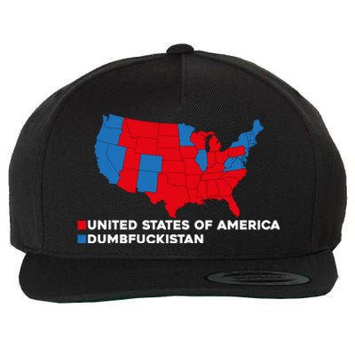 Funny Dumbfuckistan Election Map United States Of America Dumbfuckistan Wool Snapback Cap