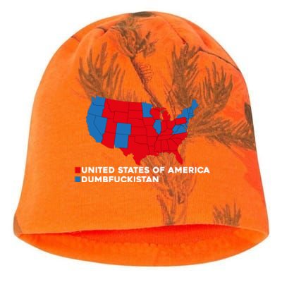 Funny Dumbfuckistan Election Map United States Of America Dumbfuckistan Kati - Camo Knit Beanie