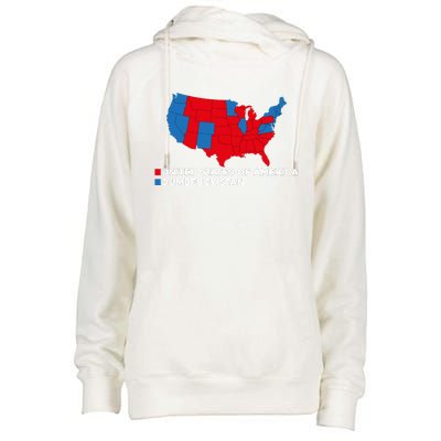 Funny Dumbfuckistan Election Map United States Of America Dumbfuckistan Womens Funnel Neck Pullover Hood