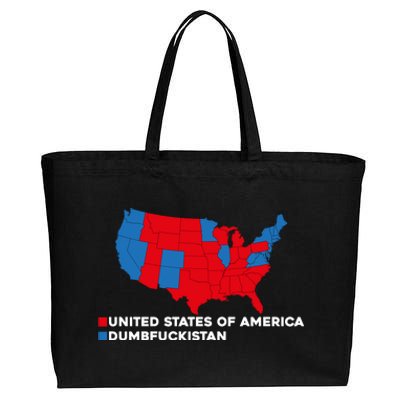 Funny Dumbfuckistan Election Map United States Of America Dumbfuckistan Cotton Canvas Jumbo Tote